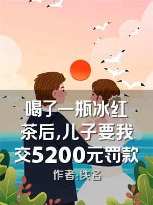 喝了一瓶冰红茶后，儿子要我交5200元罚款