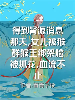 得到肾源消息那天，女儿被猴群猴王绑架脸被抓花，血流不止