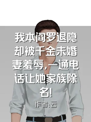 我本阎罗退隐却被千金未婚妻羞辱，一通电话让她家族除名！