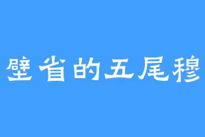 隔壁省的五尾穆王