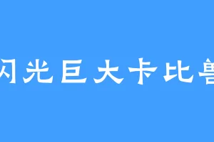 闪光巨大卡比兽