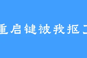 重启键被我抠了