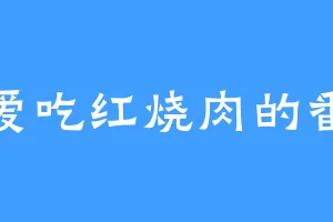 爱吃红烧肉的番