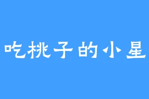 爱吃桃子的小星星