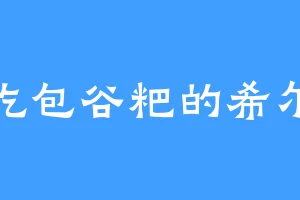 爱吃包谷粑的希尔德