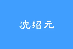 沈绍元